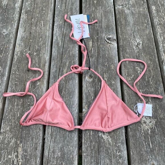 VDM The Label Marley Reversible Top Dusty Violet/Metallic Rose. Size Small. NWT - Picture 5 of 8